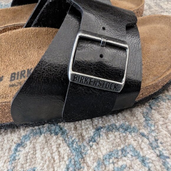 BIRKENSTOCK Sandals Women's 38 Catalina Graceful Licorice Buckle Slid On - Picture 4 of 12